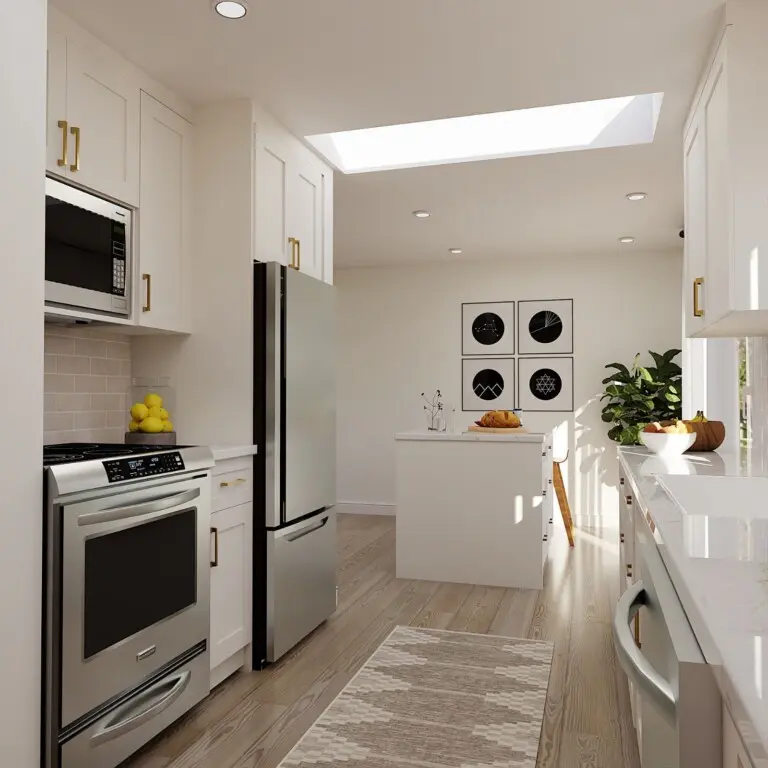 Kitchen remodel with custom cabinets, stone countertops, and modern fixtures
